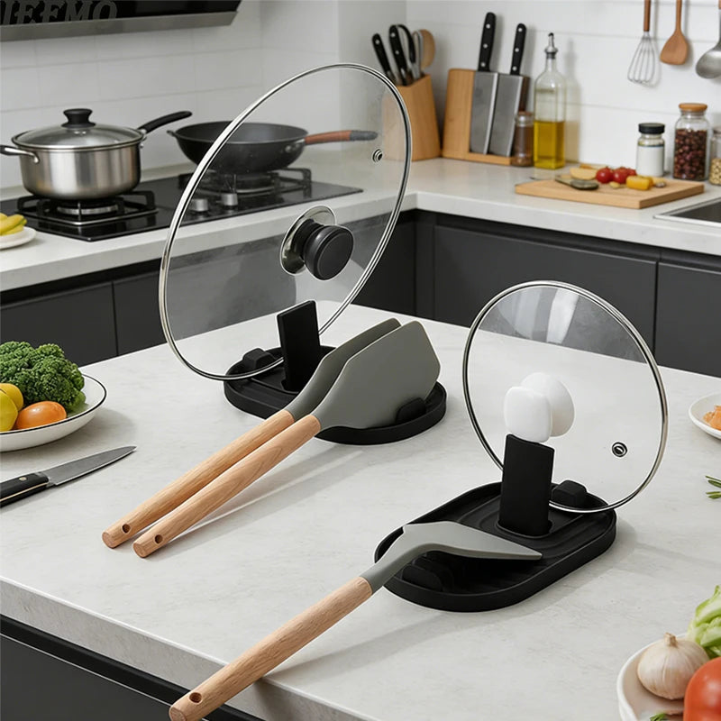 حامل مستلزمات المطبخ قابل للطي